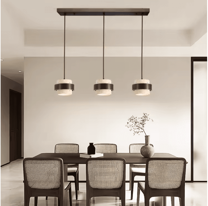 Lampe suspendue LED bois minimaliste vue 2