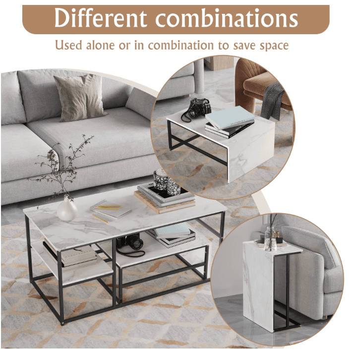 Lot de 2 tables gigognes 4
