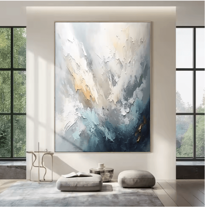 Tableau abstrait Brume
