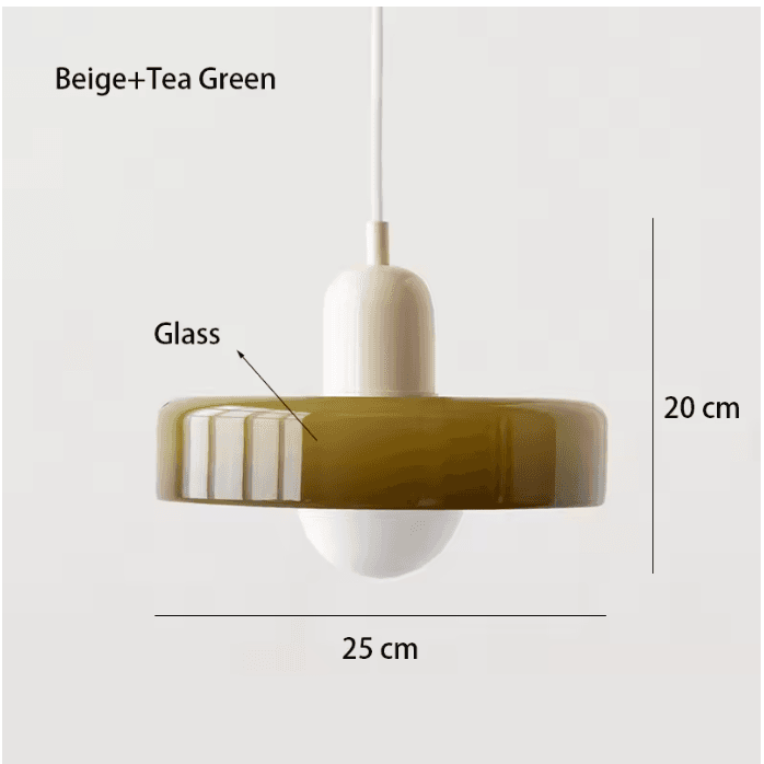 Lustre en verre rétro nordique vue 9