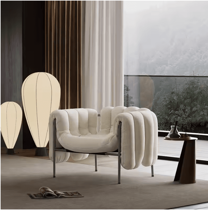 Fauteuil lounge nuage bouclé