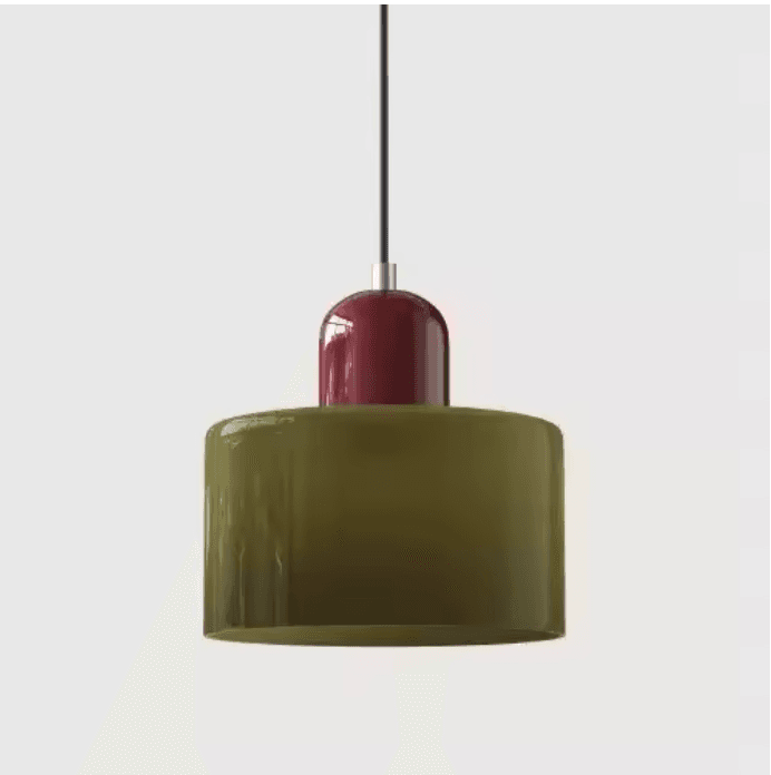 Lustre vintage en vitrail vue 6