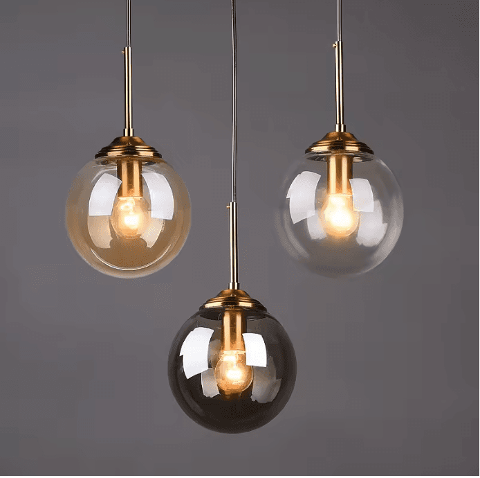 Lustre suspension en verre à globes vue 3