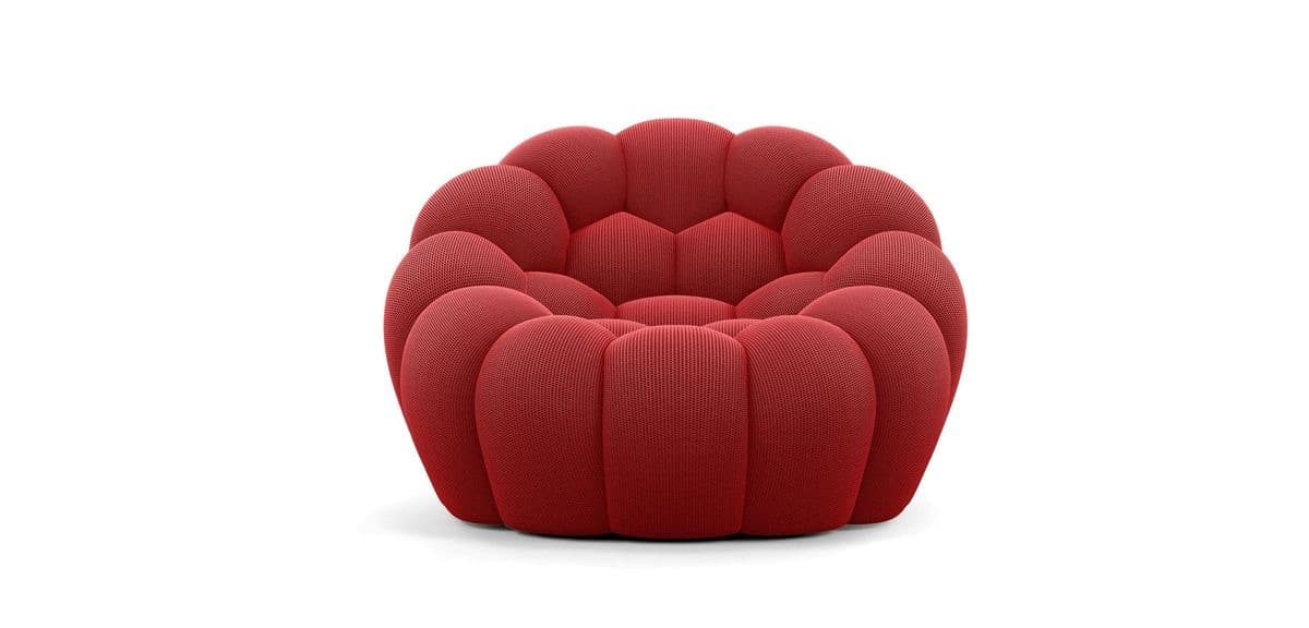 Fauteuil Bubble rouge vue 2