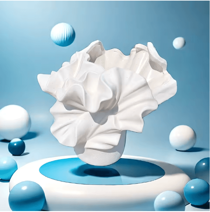 Vase céramique coquille
