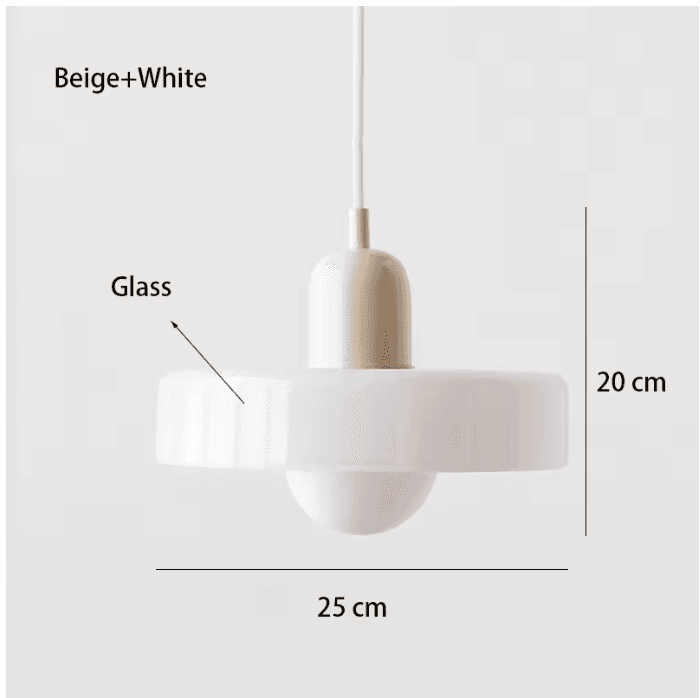 Lustre en verre rétro nordique vue 5