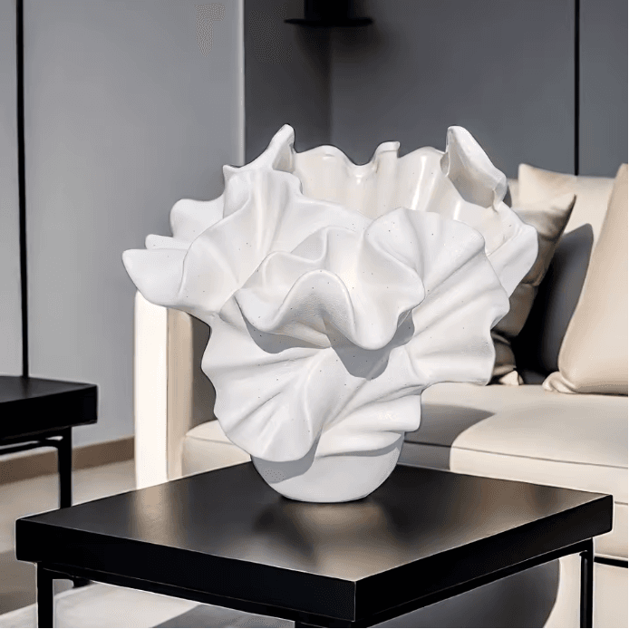 Vase céramique coquille