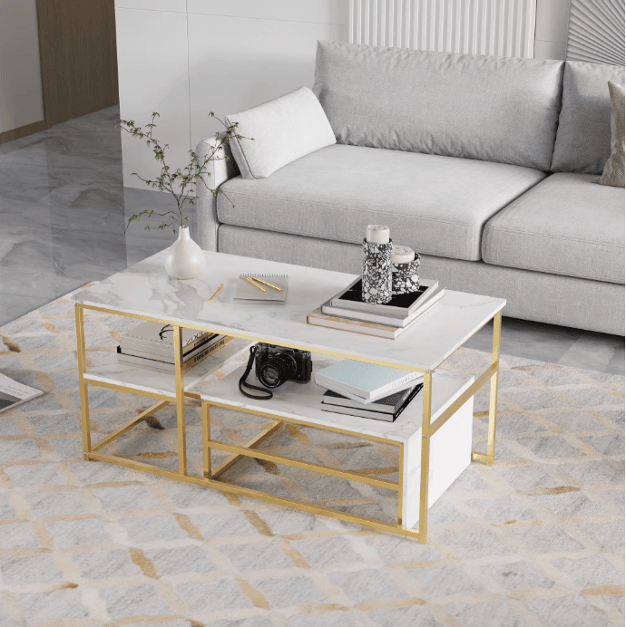 Lot de 2 tables gigognes vue 1