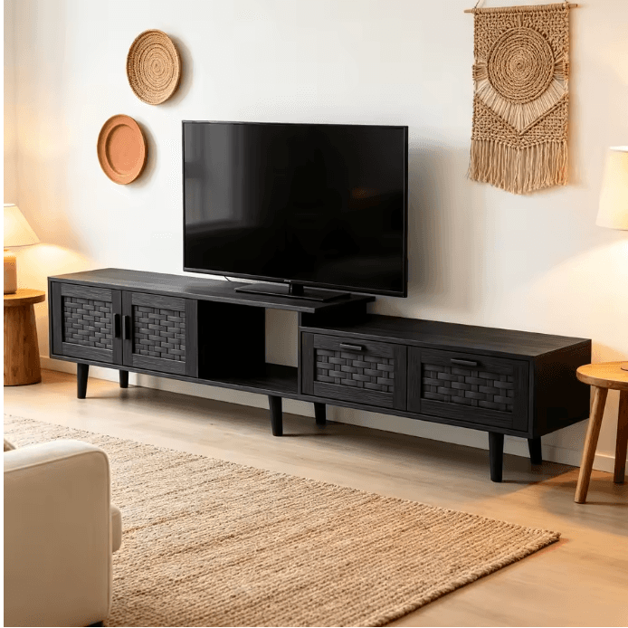 Meuble TV extensible noir