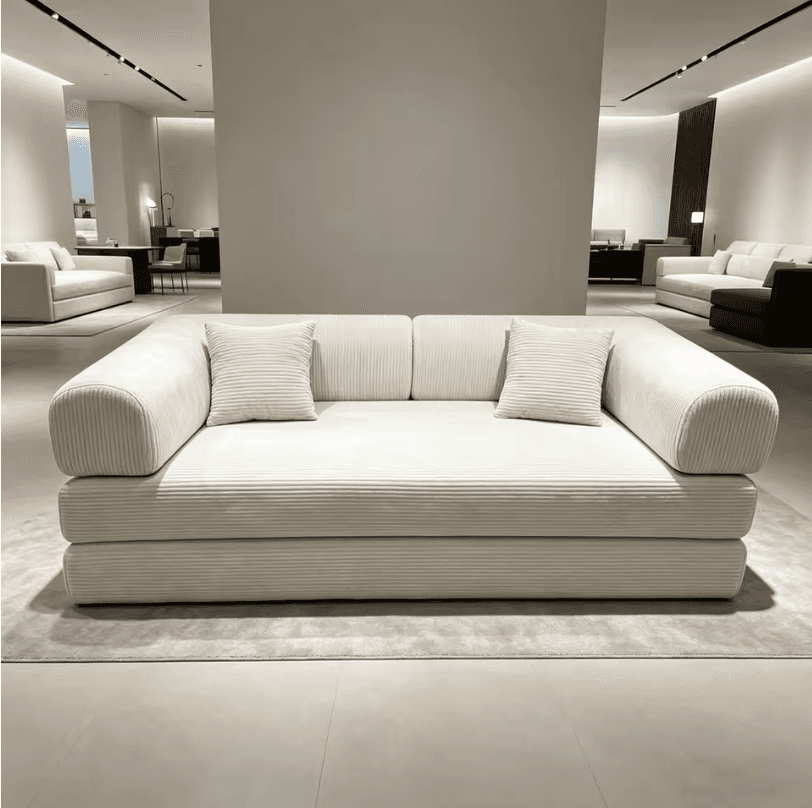 Canapé-lit modulaire flanelle
