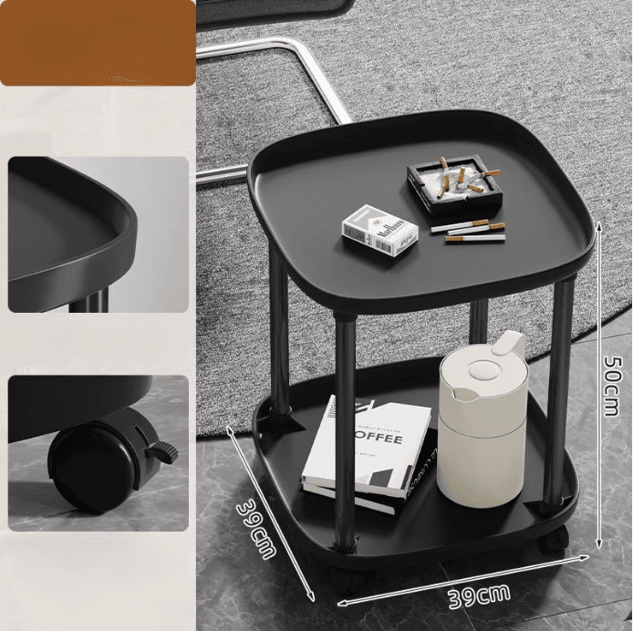 Table basse mobile noire vue 3