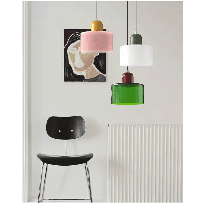 Lustre vintage en vitrail vue 4