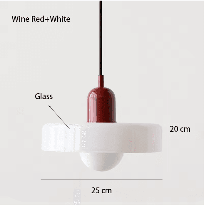 Lustre en verre rétro nordique vue 7
