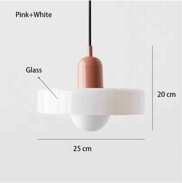 Lustre en verre rétro nordique vue 6