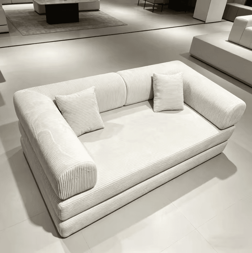 Canapé-lit modulaire flanelle