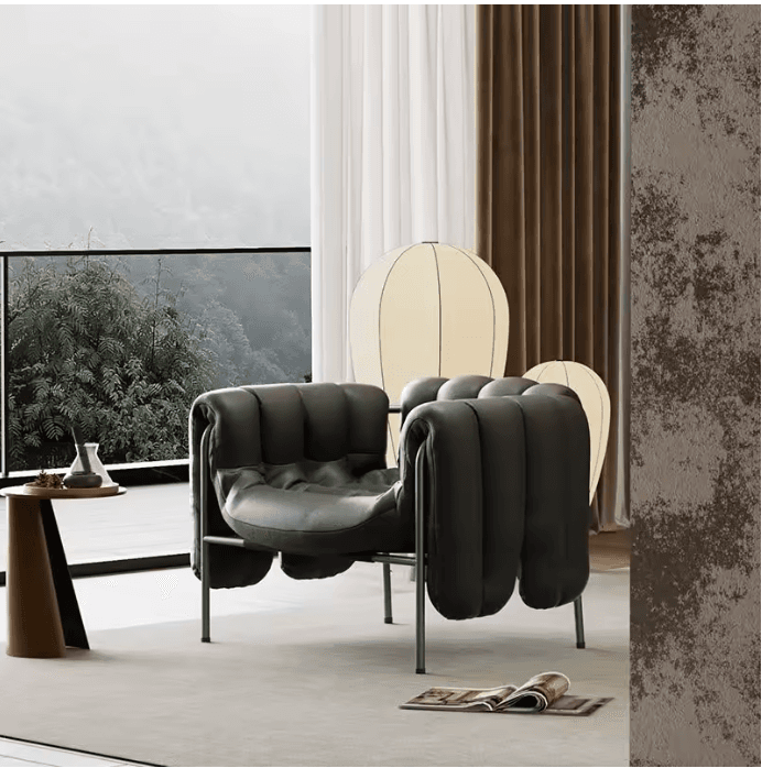 Fauteuil lounge nuage bouclé vue 3