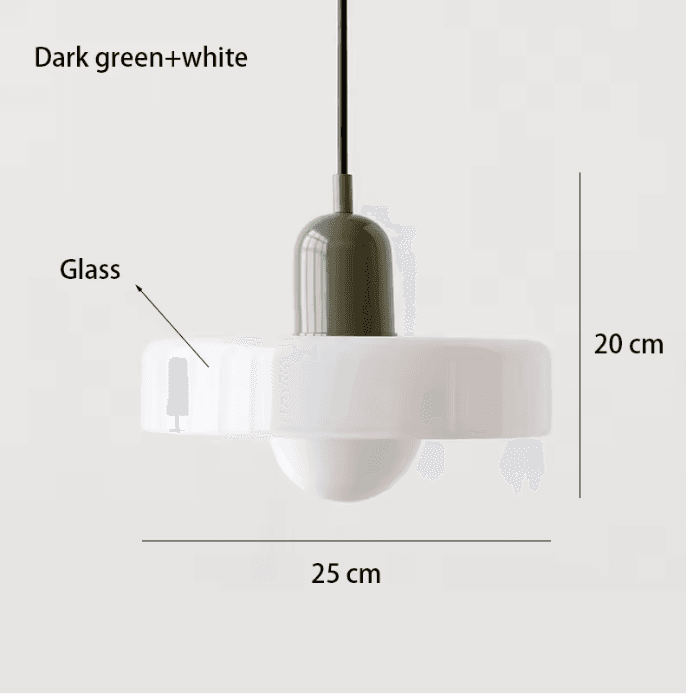 Lustre en verre rétro nordique vue 8