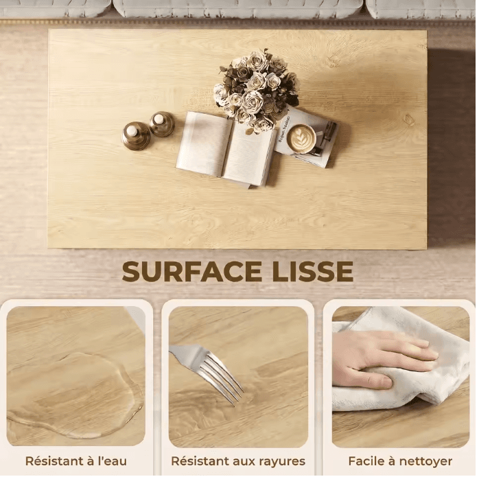 Table basse bicolore à niveaux décalés 3