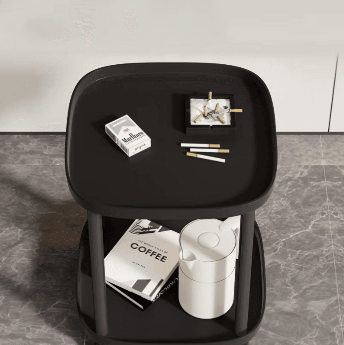 Table basse mobile noire vue 2