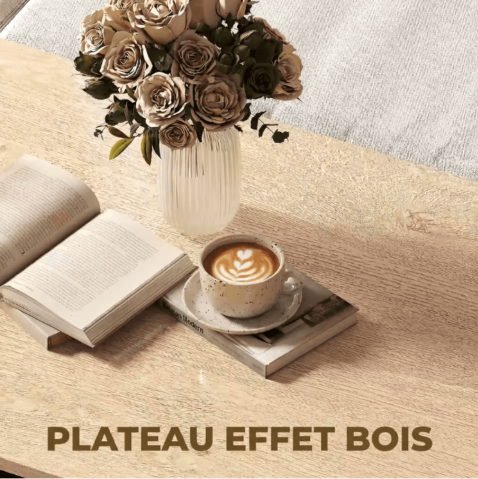 Table basse bicolore à niveaux décalés 2